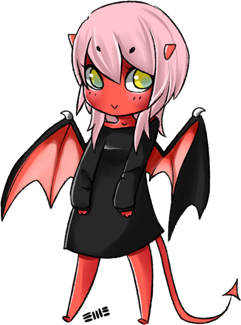 Anime Chibi Demon Girl - Chibi Demon (900x1109)