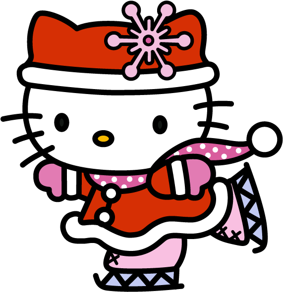 Hello Kitty Reindeer - Hello Kitty Snow (601x621)