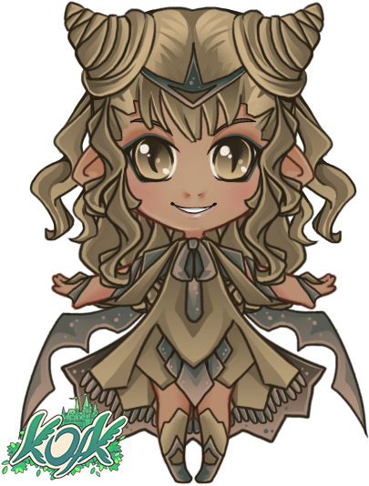 Cute Chibi Manga Demon Girl Adoptable Pet Www - Cartoon (484x608)