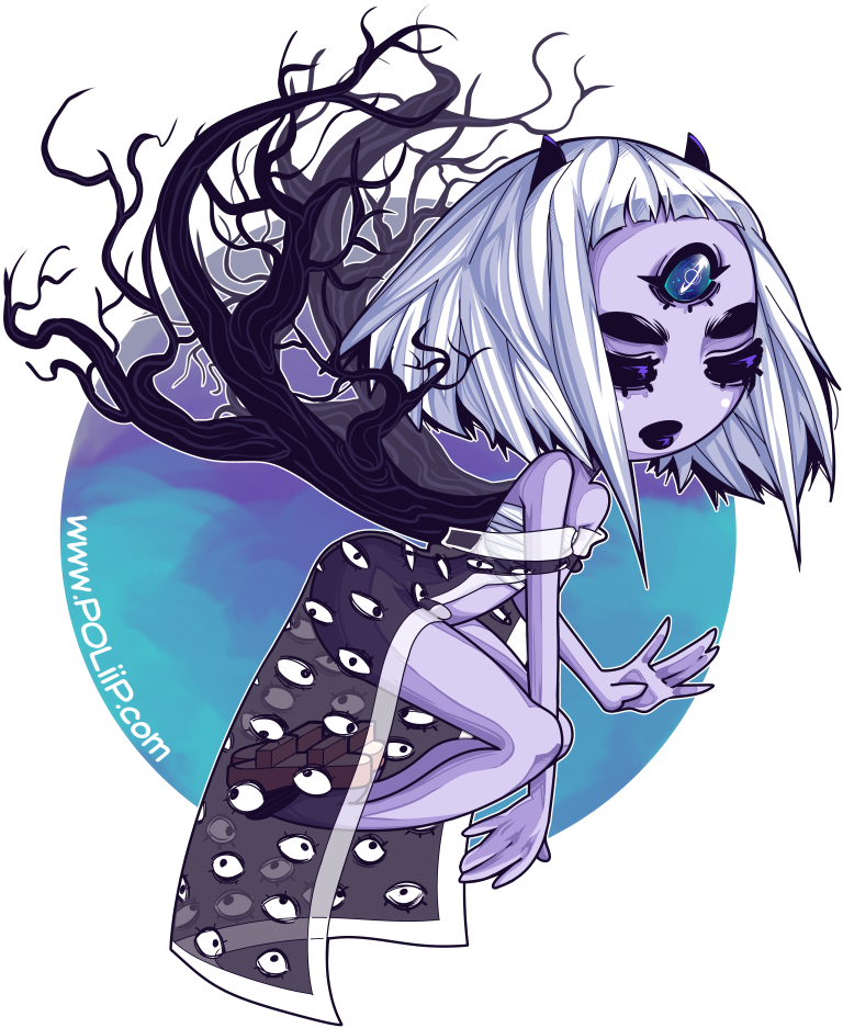 Chibi Anime Anime Art Anime Girl Monster Girl Demon - Illustration (1000x1000)