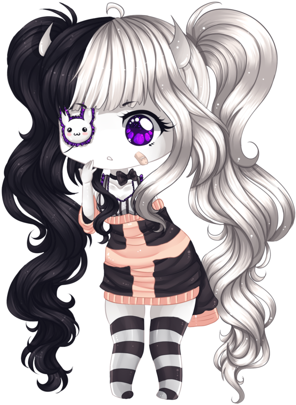 Demon Girl - Demon Anime Chibi Girl (900x900)