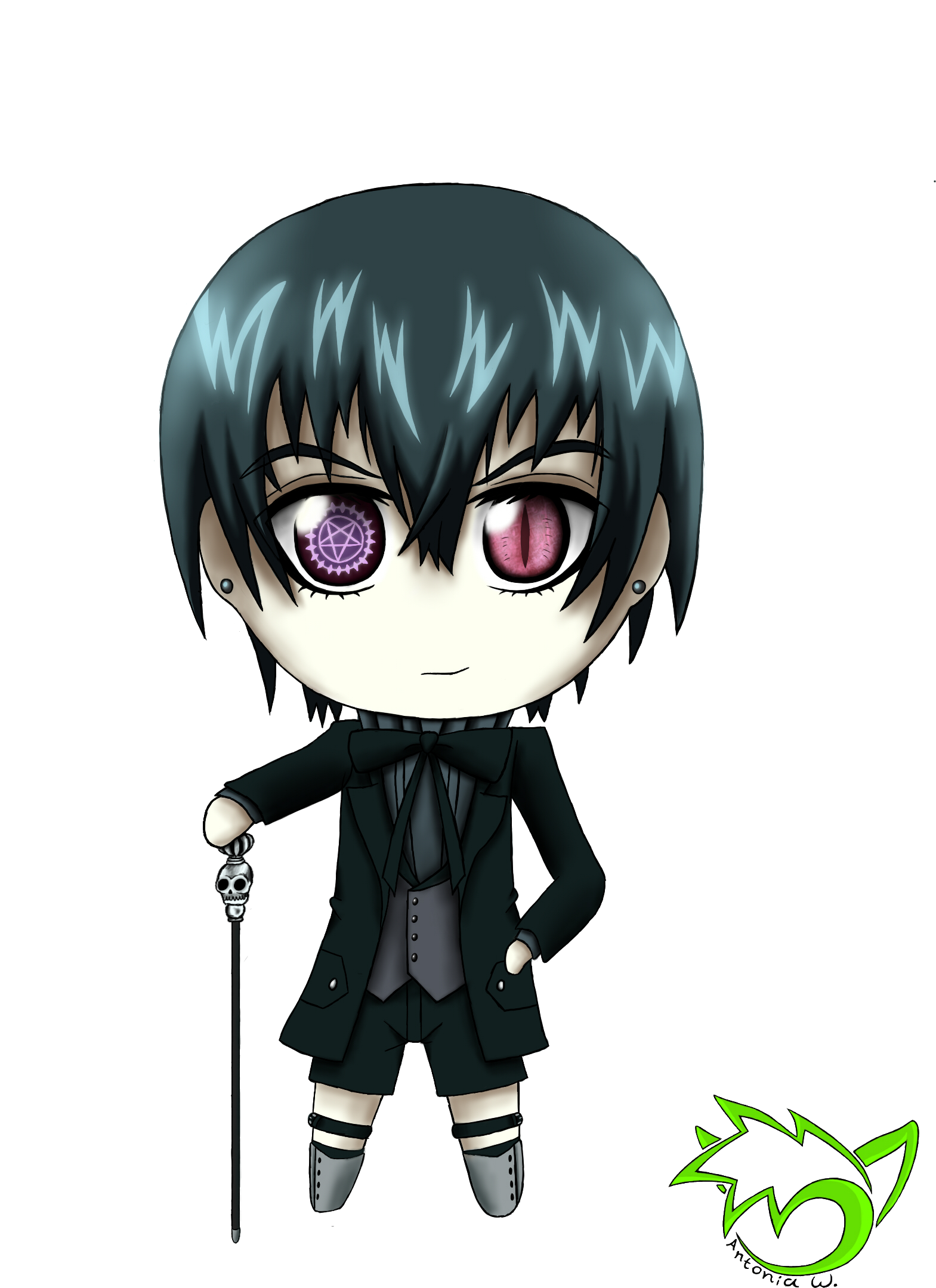 Chibi Demon Ciel Phantomhive - Manga (1755x2200)