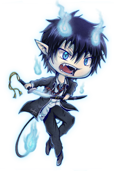 Chibi Rin Okumura By Rorita-sakura - Rin Okumura Drawing Chibi (438x651)