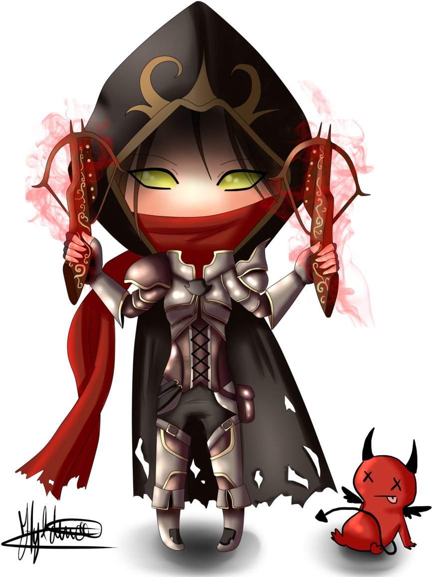 Rogierb 217 60 Chibi Demon Hunter By Hyldenia - Diablo 3 Chibi (900x1165)