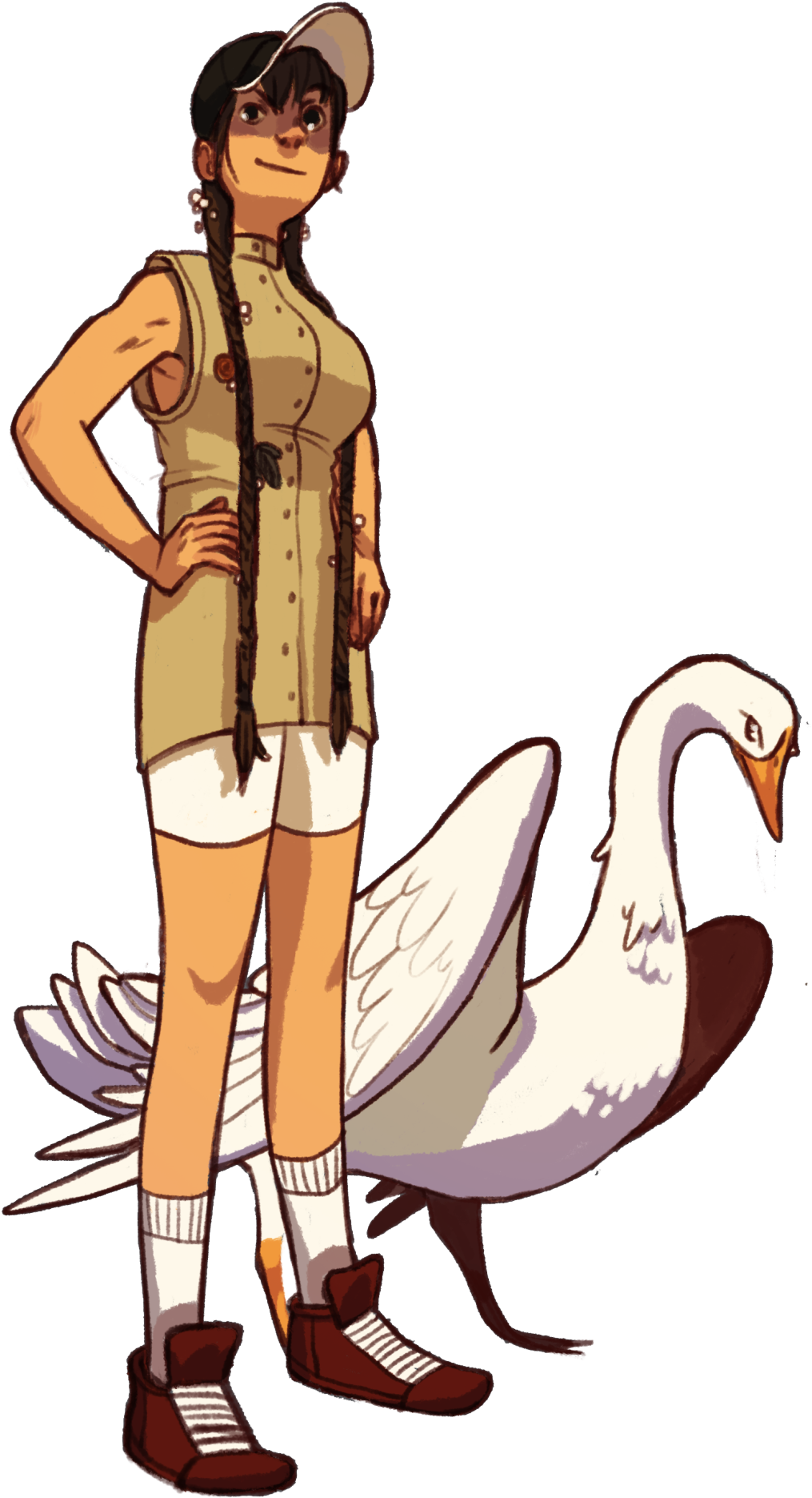 Swan Outline Clip Art - Momoe Okiku Furikabute (1079x1920)