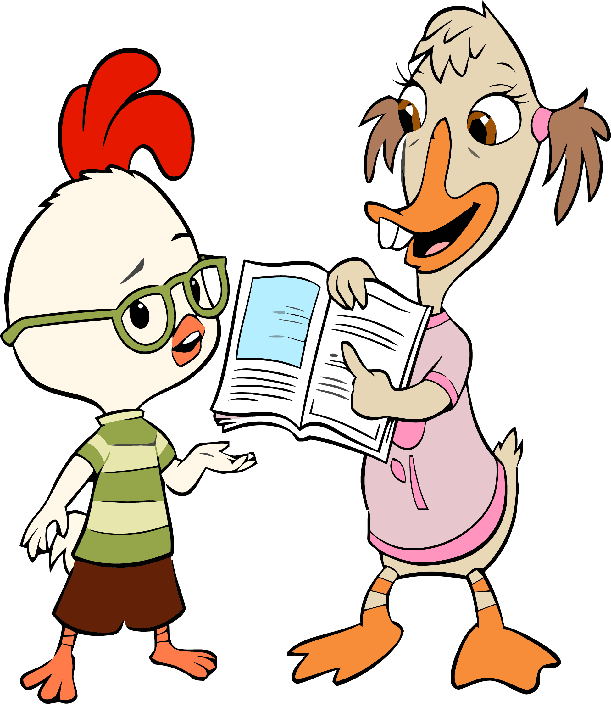 Chicken Little Abby Mallard Book Clipart Png - Chicken Little Coloring Pages (1943x2238)