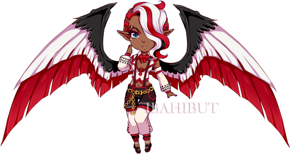 [extra] Chibi Demon Girl Adopt By Ibahibut - Anime Chibi Demon Girl (1000x537)