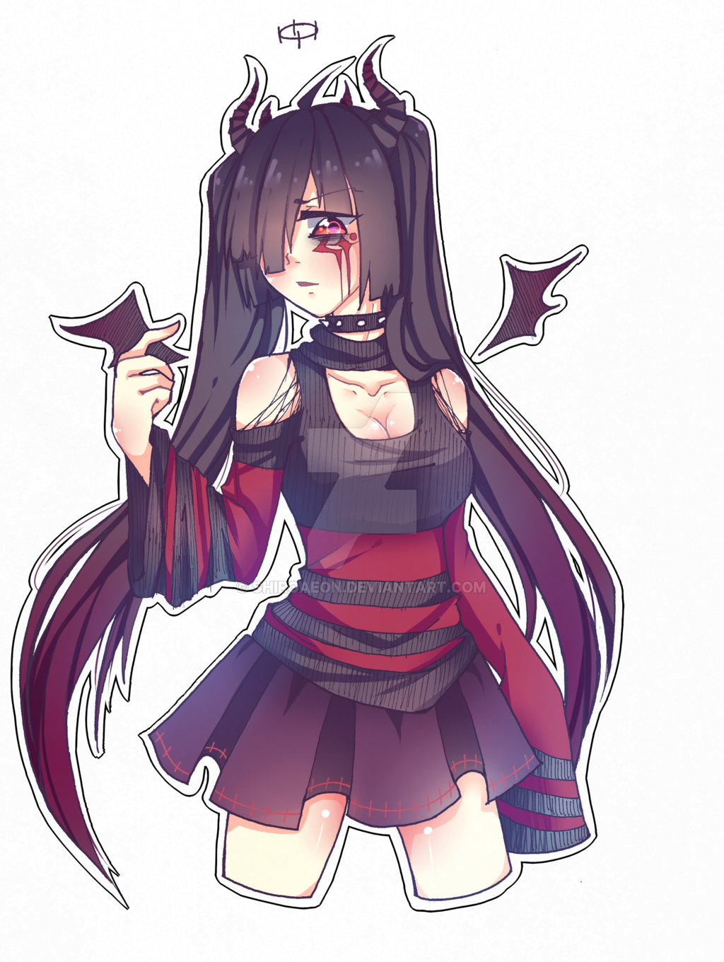Adopt Extra] Demon Girl By Shiroaeon On Deviantart - .com (1024x1360)