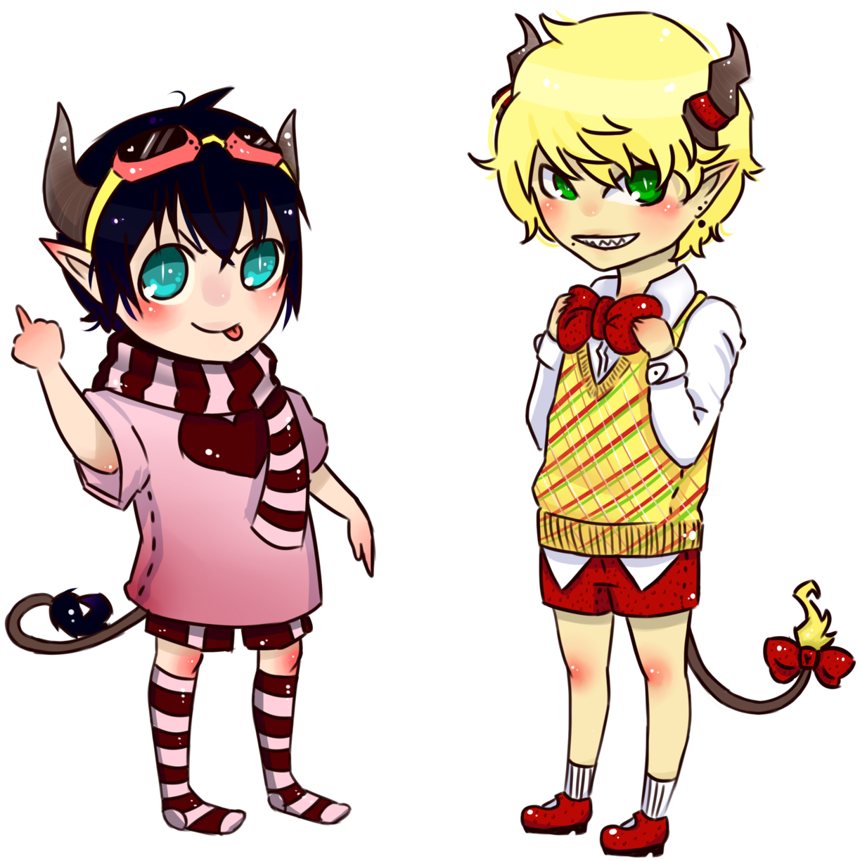 Demon Chibi Chibi Demon Tricksters Hm - Chibi (1600x1403)