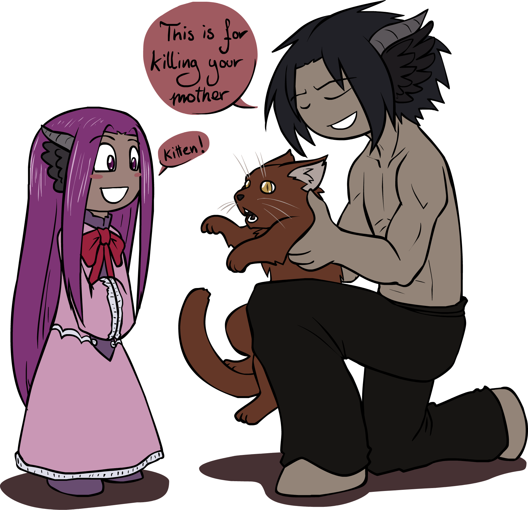 Comission Lordpanther 01 By Darkvolt-d5vfjnr - Drawing Kawaii Cute Cat Art (1834x1769)