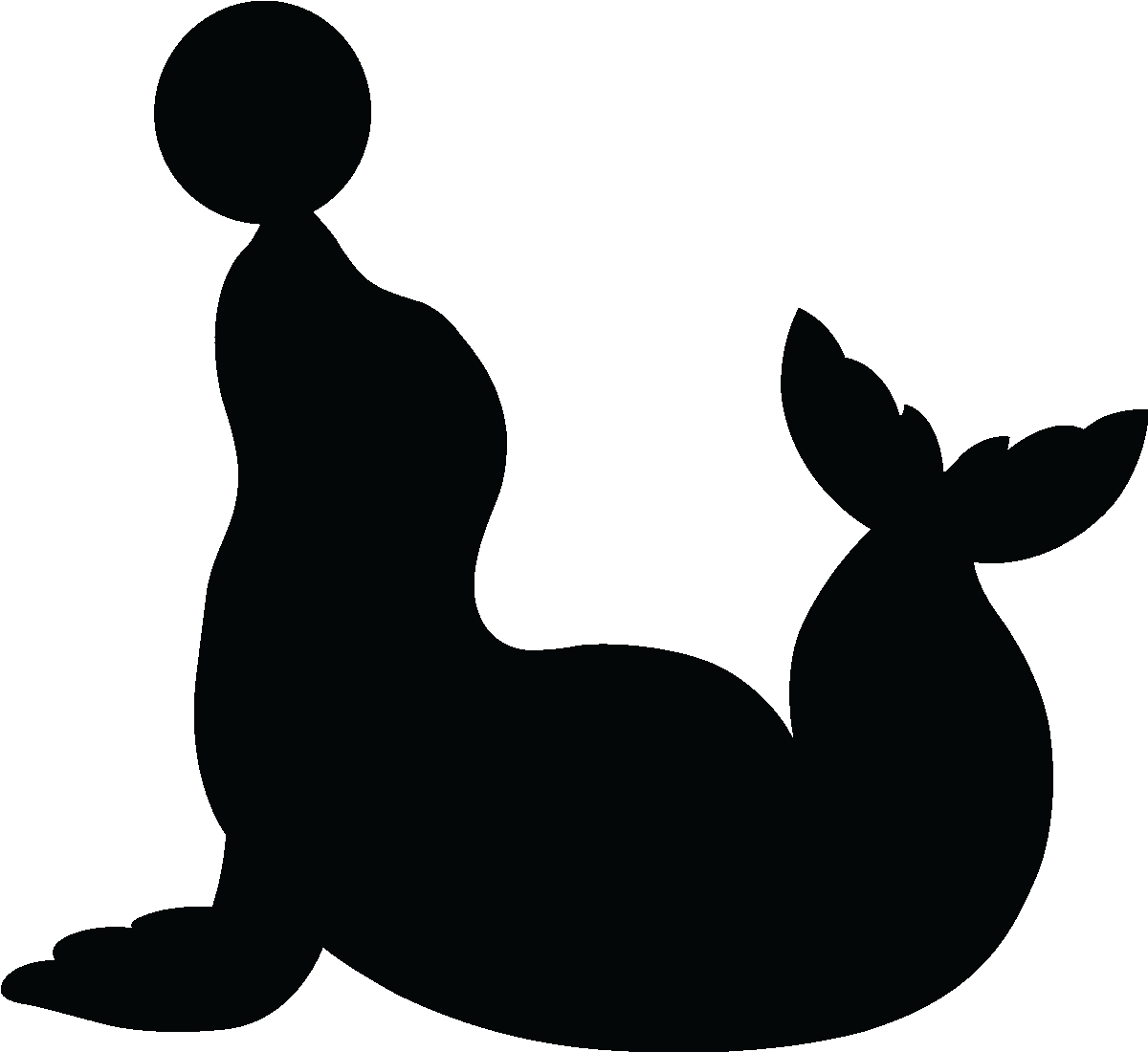 Free Clipp Art Of Sea Lions - Circus Silhouette (1200x1200)