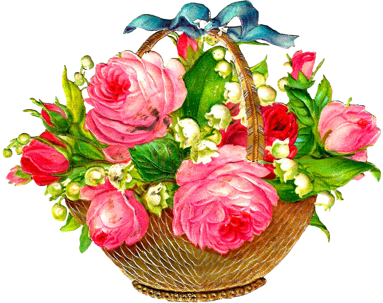 Flower Basket Clipar Clip Art Library - Colorful Bouquet Of Flowers (1569x1386)