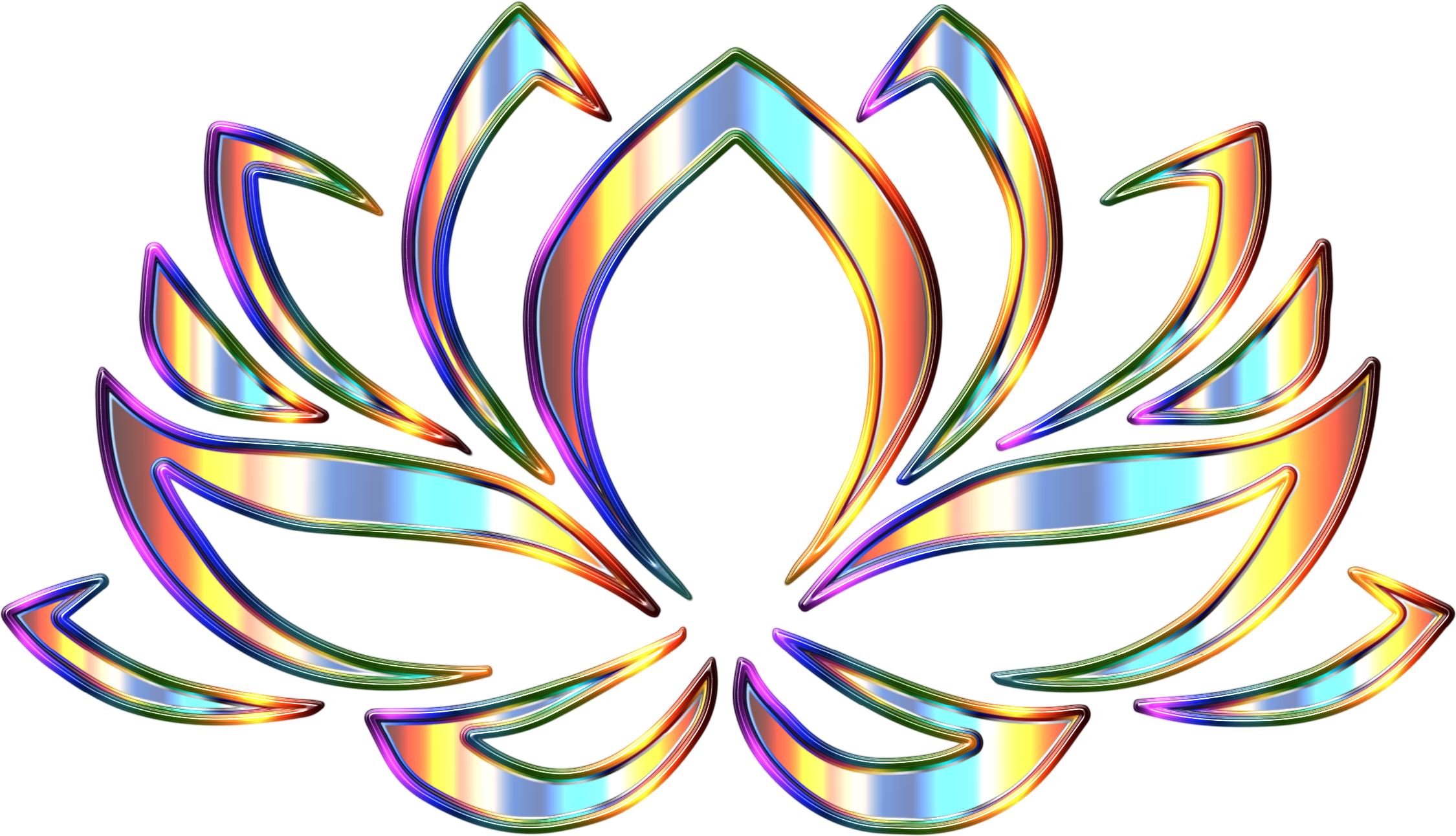 Lotus Flower Enhanced - Psychedelic Lotus Clipart (2250x1292)