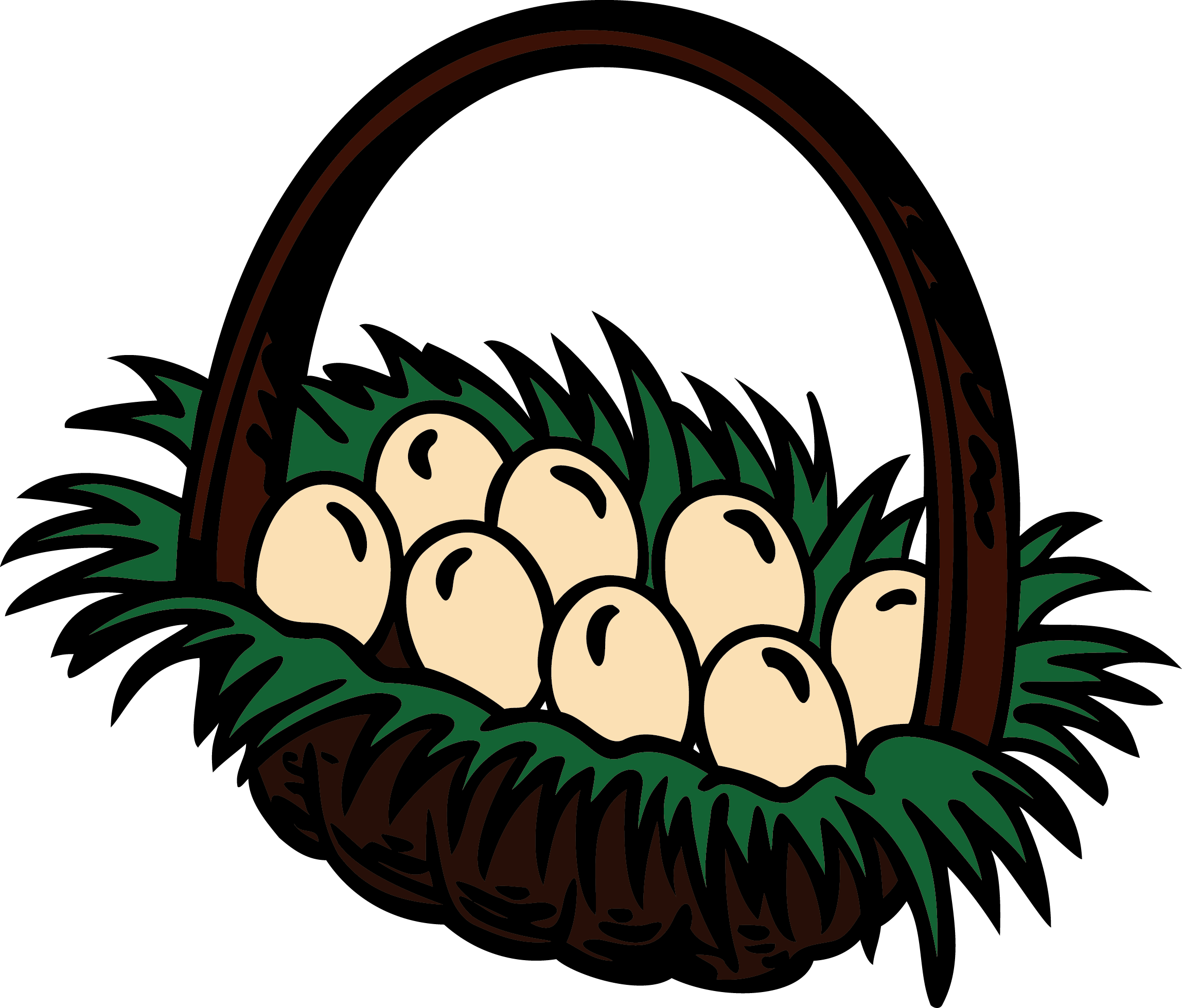 Basket Drawing Clip Art - Cesta Com 12 Ovos Desenho (2297x1959)