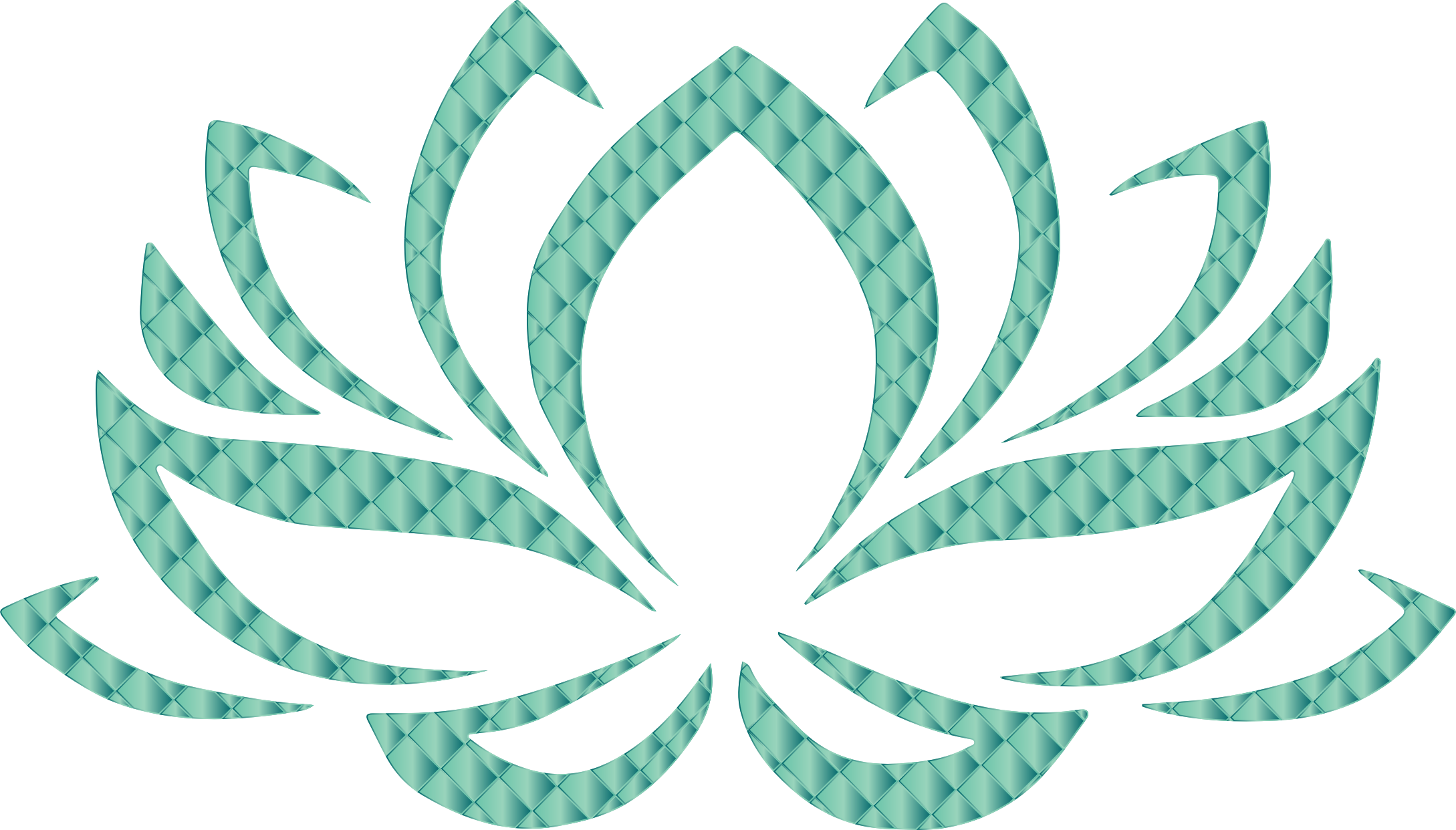 Lotus Clipart Turquoise Flower - Lotus Flower Black And White (2178x1242)