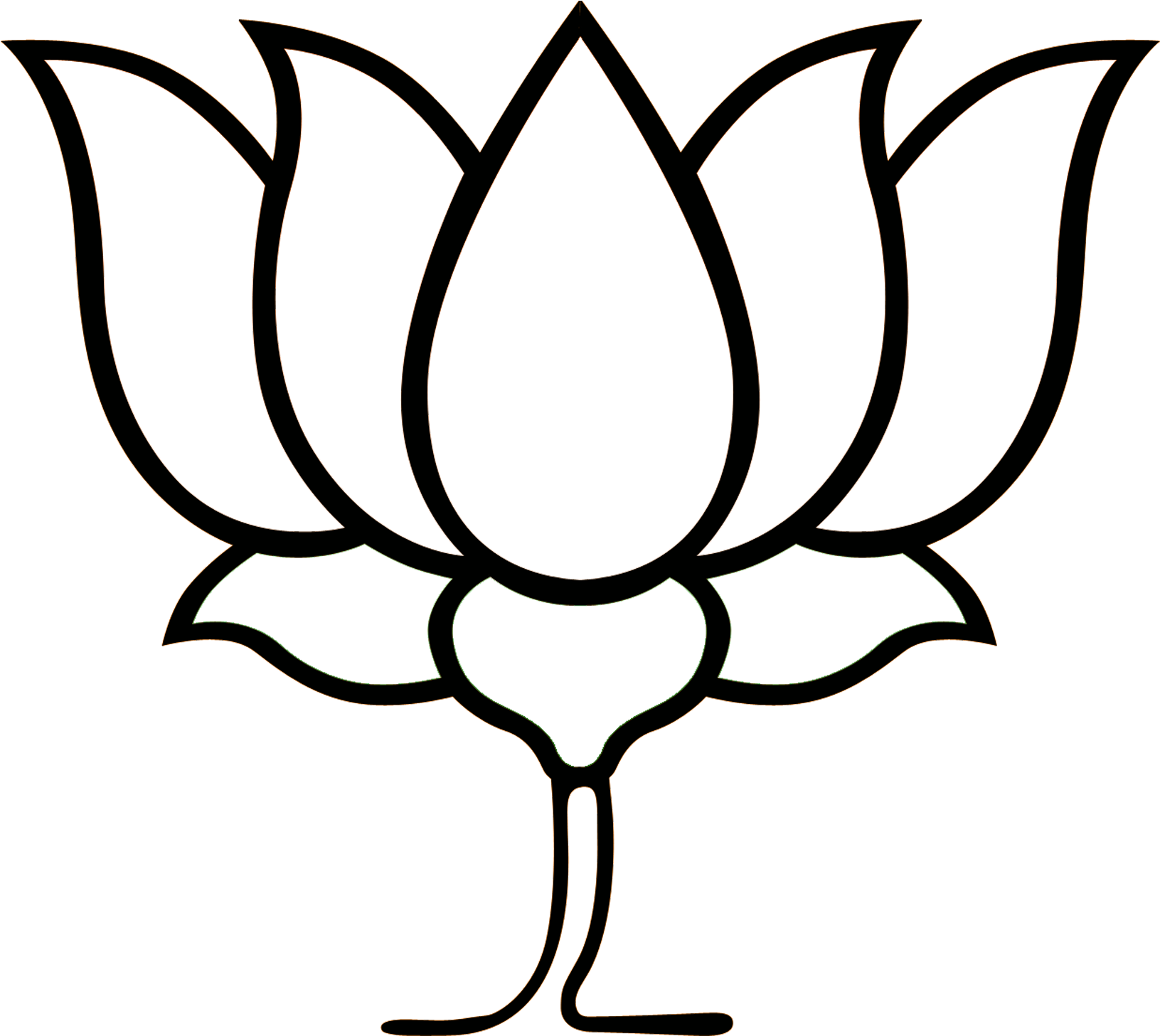 Lotus Clipart Kamal - Bhartiya Janta Party Logo (2048x1536)
