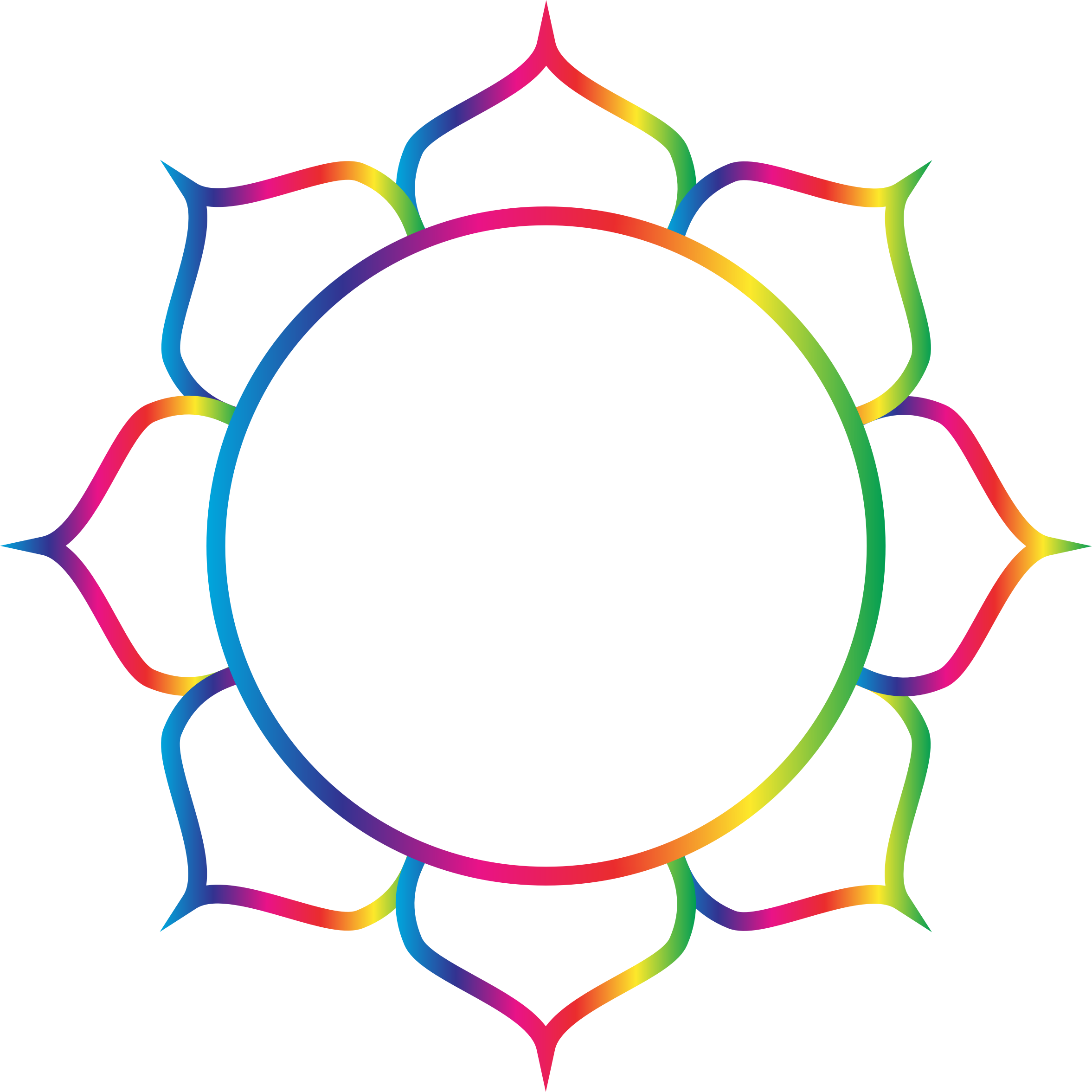 Lotus Flower Line Art 6 - Transparent Background Om Png (2354x2354)