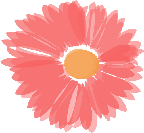 Pink Flower Clipart Orange Flower - Coral Flower Clip Art (600x553)