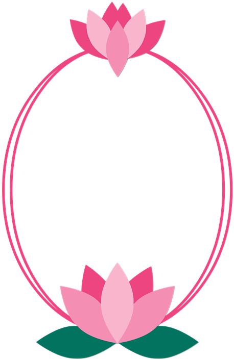 Lotus Flower Clipart 16, - Lotus Frame Png (488x720)