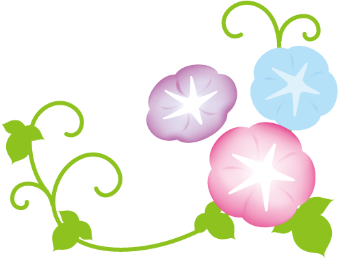 朝顔の花イラスト - 朝顔 イラスト (500x500)