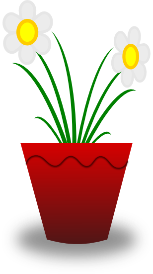 Plant Clipart Flower Growing - Wurfskissen Entkernen Kissen (419x749)
