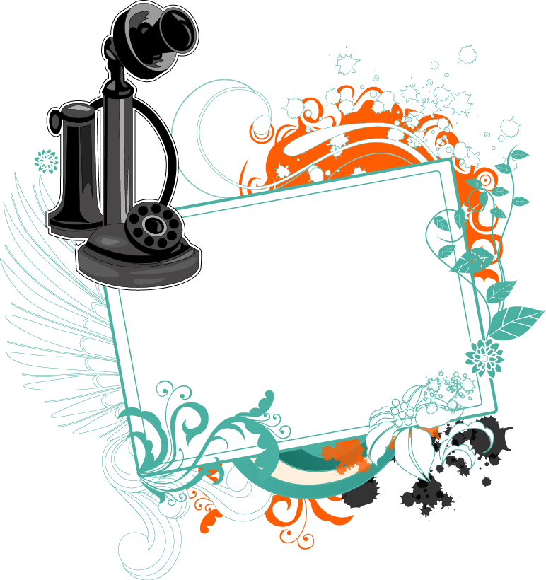 Simple Hand-painted Flower Vine Pattern Black Vintage - Simple Hand-painted Flower Vine Pattern Black Vintage (772x820)