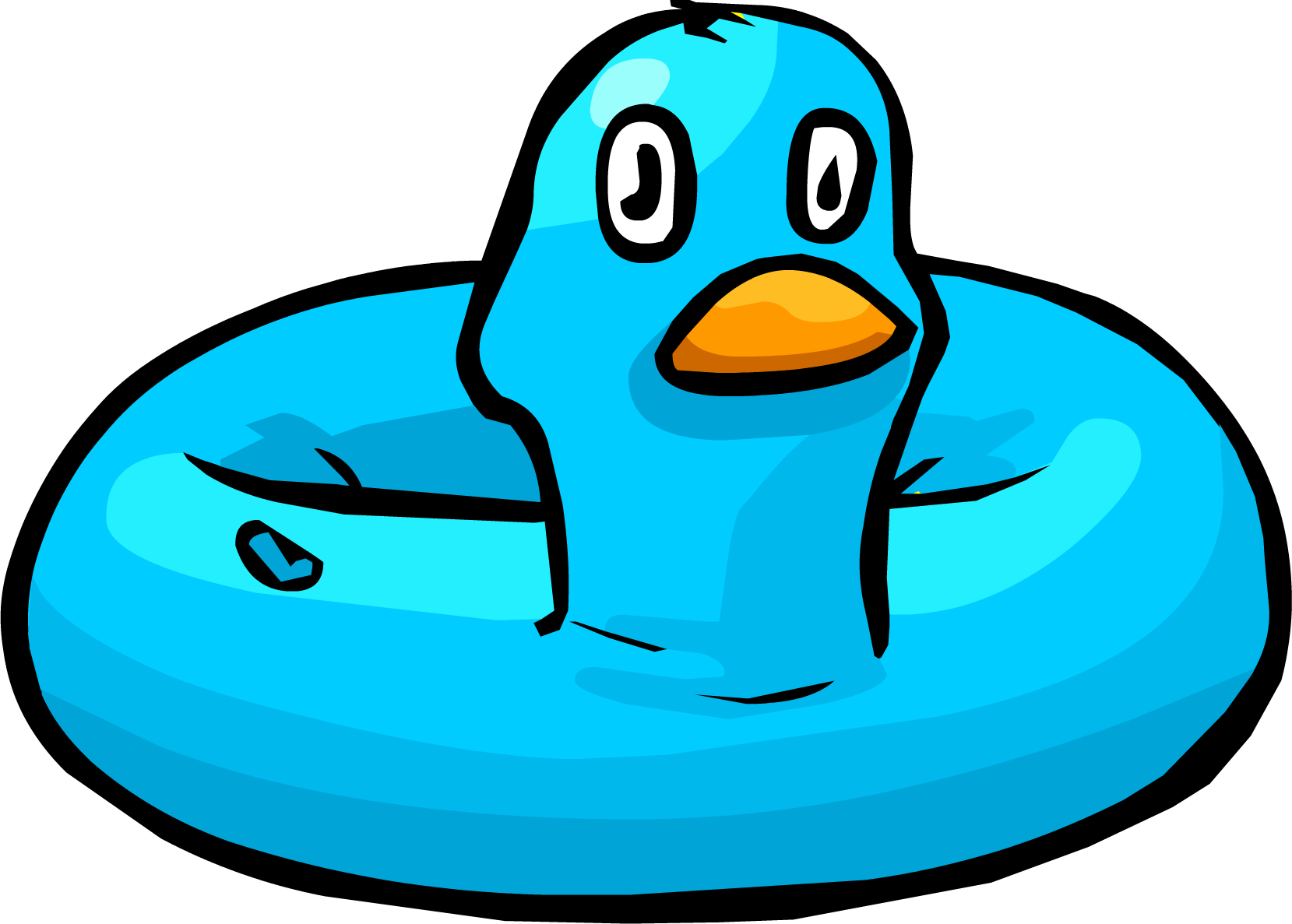 Blue Duck - Club Penguin Inflatable Duck (1659x1187)