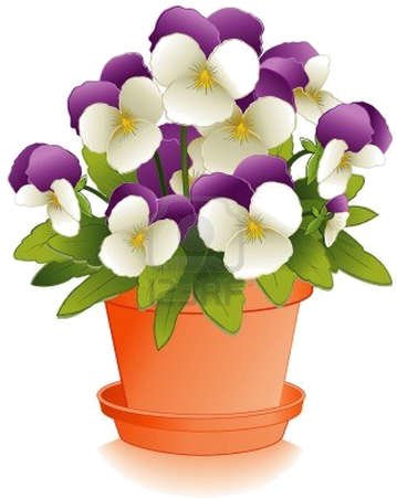 Pot Plant Clipart Flower Basket - Flower Pot (454x454)