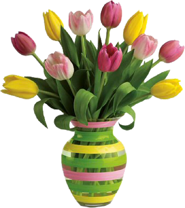 Clipart Flower In Vase - Happy Birthday To My Best Friend (713x800)
