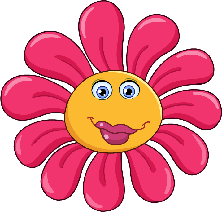 Emoji Clipart - Flower Cartoon (1023x767)