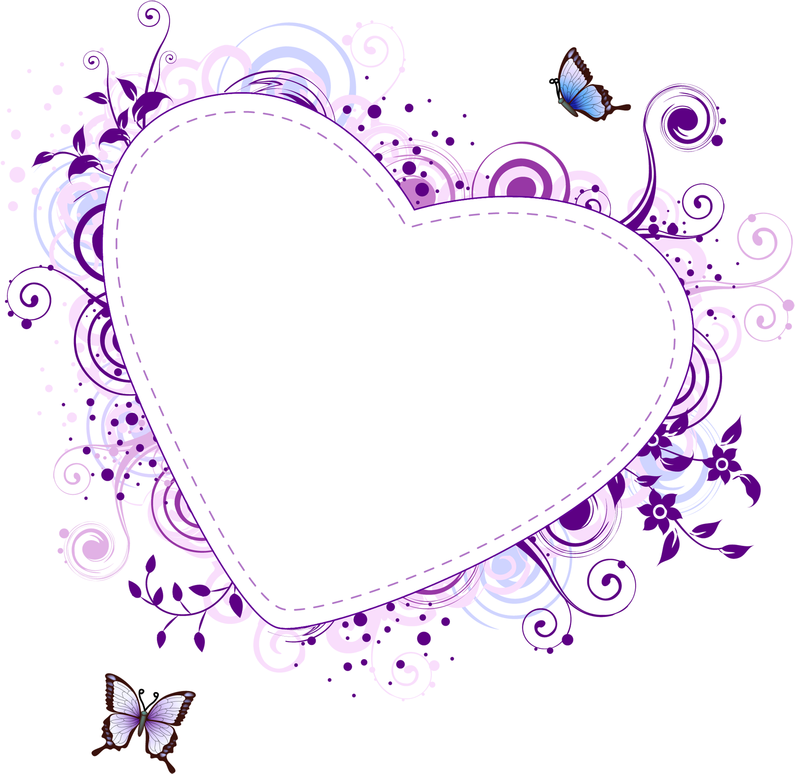 Hearts Clipart Heart Frame - Heart Frame Vector Png (1669x1619)