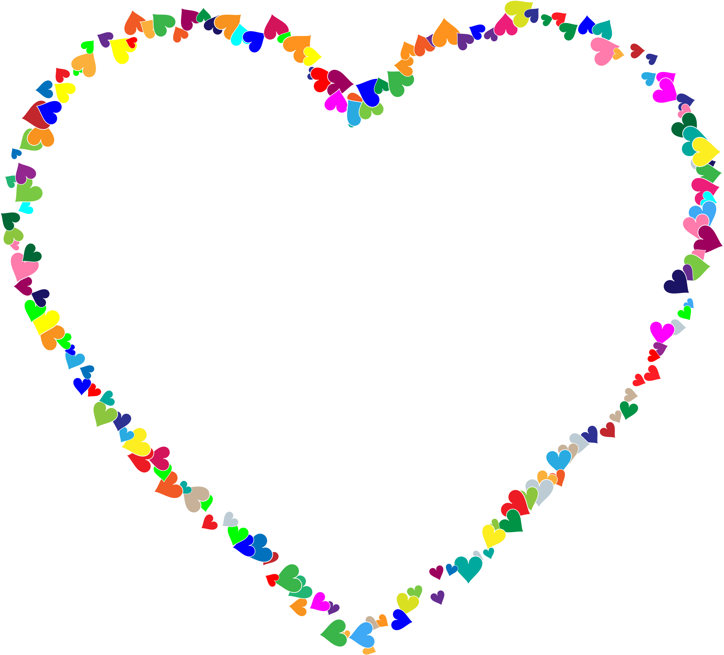 Hearts Clipart Heart Frame - Glitter Gif Rainbow Heart (2362x2140)