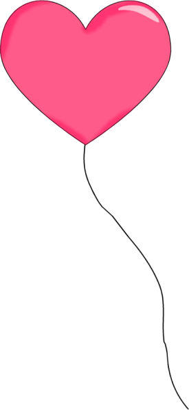 Heart Ballon - Heart Balloon Clip Art (275x595)