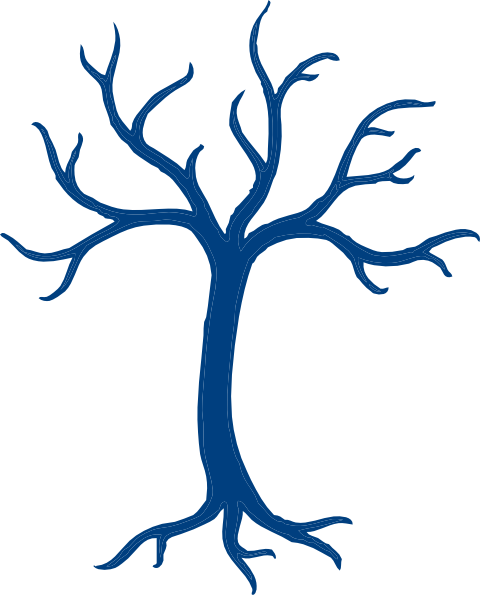 Bluetree Clip Art At Clipartimage - Tree Clipart Black And White (480x595)