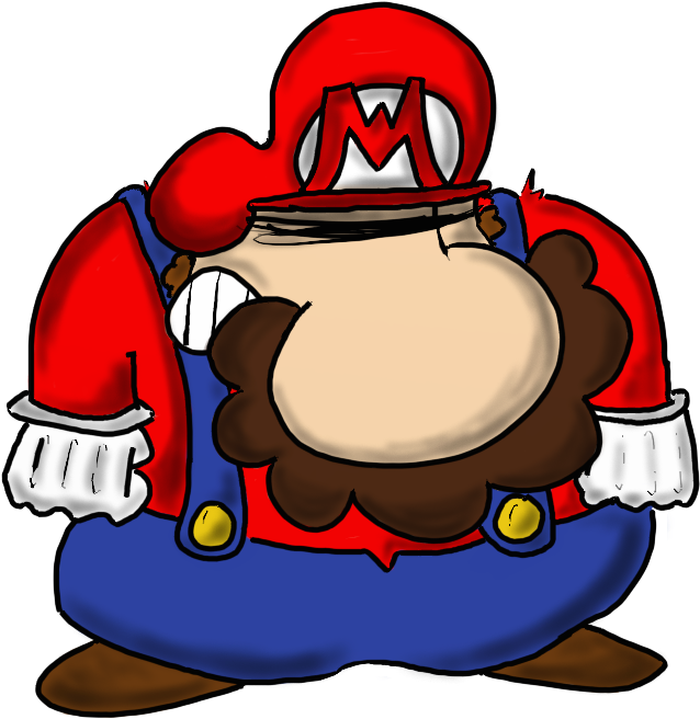 Angry Mario By Mousqueton Le Mage - Cartoon (800x800)