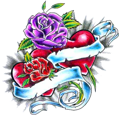 18 Best Heart Tattoo Drawings Images On Pinterest - Heart And Rose Tattoo (397x399)