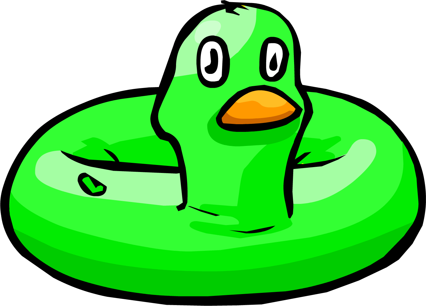 Green Duck - Club Penguin Inflatable Duck (1389x998)