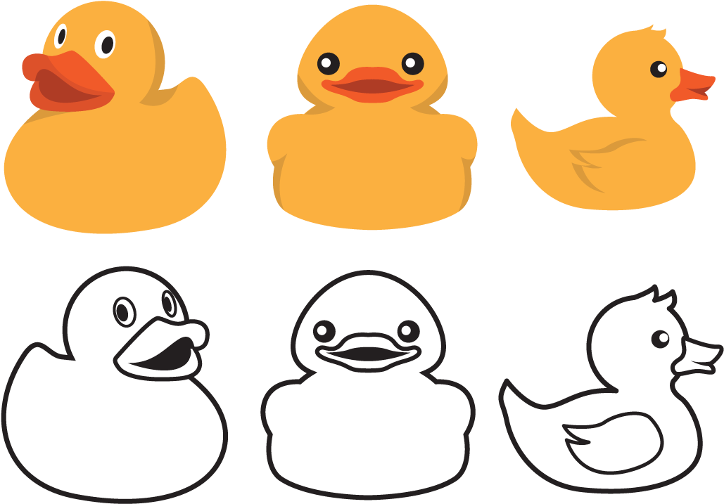 Daffy Duck Rubber Duck Drawing - Rubber Duck Outline (1096x780)