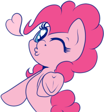 Alazak, Blowing A Kiss, Duckface, Female, Heart, Looking - Cartoon (491x423)