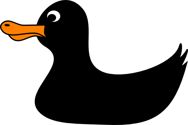 Black Duck Svg Clip Arts 600 X 399 Px - Duck (600x399)
