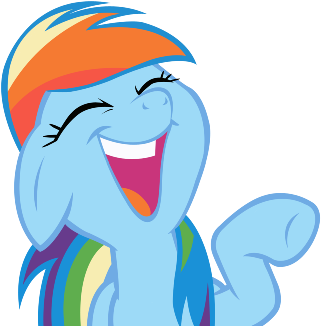 Black - Rainbow Dash Laughing (1131x707)
