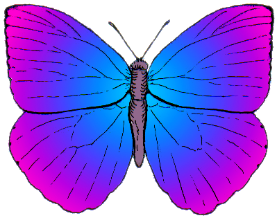 Purple Butterfly Cliparts 21, Buy Clip Art - Cartoon Butterflies (424x322)