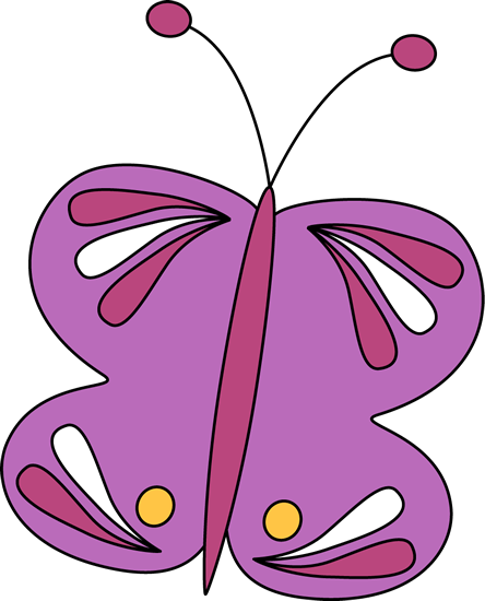Purple Butterfly - Pink And Phrple Butterfly (444x550)