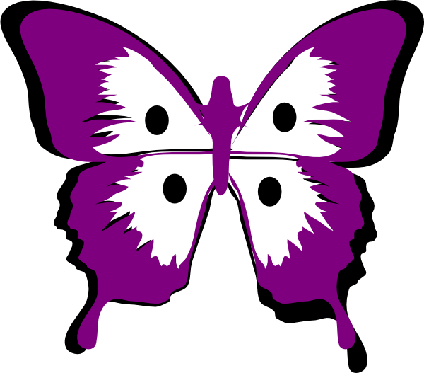 Purple Butterfly Clip Art - Butterfly Clip Art (600x527)