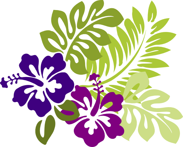 Hibiscus Purple Clip Art At Clker - Hibiscus Clipart (600x483)