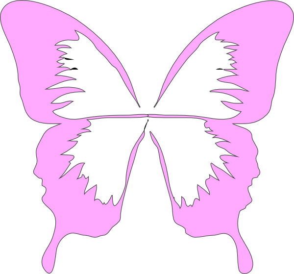 Butterfly Wings Clip Art At Clker - Clip Art Butterfly Wing (600x559)