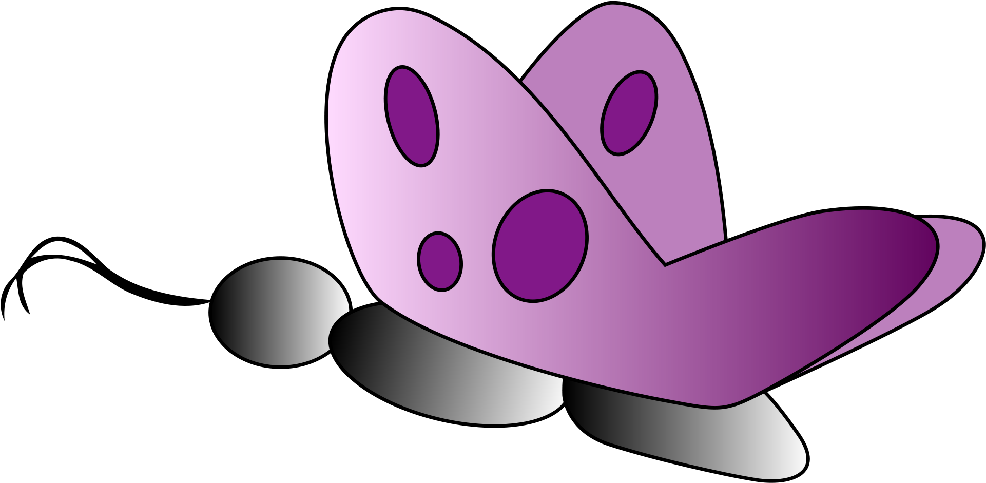 Purple Butterfly Cliparts 2, Buy Clip Art - Butterfly Clipart (2000x1067)