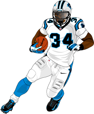 Flower Vase Clipart Black And White - Draw A Nfl Football Player (324x432)
