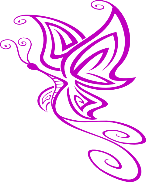 Pink And Purple Butterfly Clipart - Small Butterfly Clip Art (480x599)