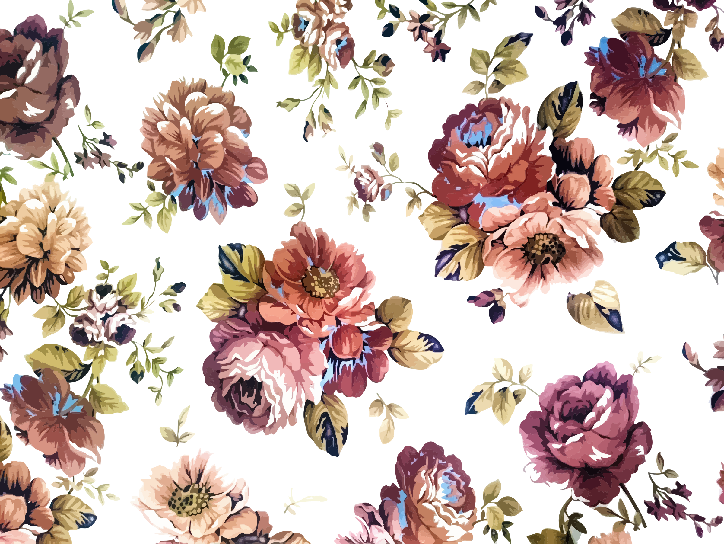 Vintage Floral Texture Background Icons Png - Vintage Floral Texture Background Icons Png (2400x1802)